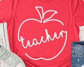 Teacher Svg, Apple Svg, Back to School Svg, Teacher life Svg Dxf Eps Png, Teacher Shirt Design, Educator Gift, Cricut, Silhouette, Cut Files