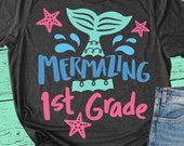 Mermazing 1st Grade Svg, Back To School Svg, First Grade Shirt Svg, Dxf, Eps, Png, Girls Svg, Kids, Teacher Svg, 1st Day of School Cut Files