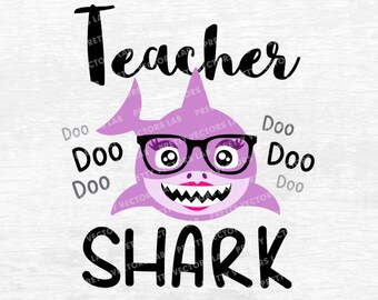 Download Teacher shark svg | Etsy