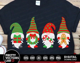 Christmas Gnomes Svg, Christmas Svg, Holiday Gnomes Svg, Dxf, Eps, Png, Christmas Clipart, Holidays Cut Files, Winter Svg, Silhouette Cricut