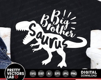 Big Brother Saurus Svg, T-Rex Dinosaur Svg, Big Bro Svg Dxf Eps Png, Dino Boy Clipart, T Rex Shirt Design, Bro Cut Files, Silhouette, Cricut