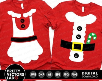 Christmas Svg, Mrs. Claus Svg, Santa Costume Svg, Mrs Claus Outfit Svg, Funny Costume Cut File, Christmas Svg Dxf Eps Png, Silhouette Cricut