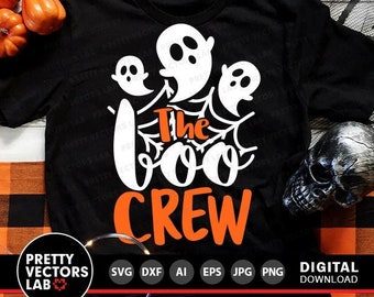 Halloween Svg, The Boo Crew Svg, Boo Svg, Ghost Svg Dxf Eps Png, Spooky Ghouls gesneden bestand, Halloween Shirt Design, Kids Svg, silhouet Cricut