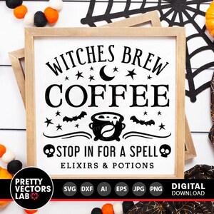 Frisch Boo'd Kaffee Cut-Dateien, Halloween Cut Dateien, Kaffee Zeichen zwart Dxf Eps Png, lustiges Zitat, bedruckbar, Home Dekor Clipart, Silhouette, Cricut