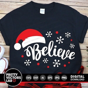Weihnachts-Svg, Glaubens-Svg, Weihnachtsmütze-Svg-Dxf Eps Png, Weihnachtsschnitt-Dateien, Frauen-Svg, Kinder-Shirt-Design, Winter Clipart, Silhouette, Cricut