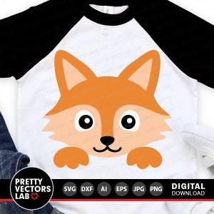 Visage de renard, renard coupé fichiers, anniversaire Svg, Svg Animal de la forêt Dxf Eps Png, conception de chemise pour enfants, clipart bébé, forêt Svg, Silhouette, Cricut