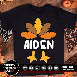 Turkije Svg, Thanksgiving Svg, Turkije Monogram Svg, jongen & meisje gesneden bestanden, grappig Turkije Svg Dxf Eps Png, Kids Shirt Design, silhouet, Cricut