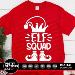 Elf Squad T-Shirt Funny Christmas Holiday Elf Family Shirt Elf Squad T-Shirt Funny Christmas Holiday Elf Family Shirt
