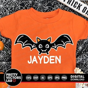 Halloween Svg, Uroczy Nietoperz Svg, Chłopiec Nietoperz Svg, Dxf, Eps, Png, Upiorny Wampir Clipart, Chłopcy Svg, Monogram Svg, Pliki Cięcia Dla Dzieci, Sylwetka, Cricut
