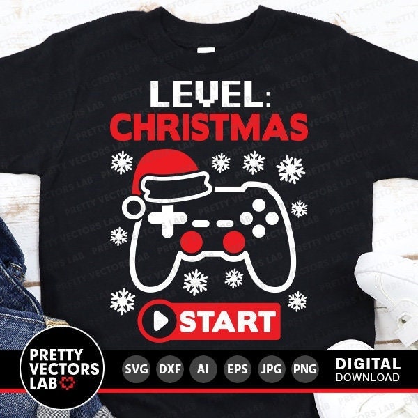 Christmas Svg, Gamer Cut Files, Video Game Quote Svg Dxf Eps Png, Funny Christmas Clipart, Holiday Shirt Design, Kids Svg, Silhouette Cricut