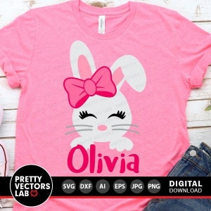 Hasen-Svg, Ostern-Svg, Mädchen-Geburtstags-Svg, Hasengesicht-Svg, Dxf, Eps, Png, Kuchendeckel-Svg, Baby Clipart, Mädchen-Shirt-Svg, Silhouette, Cricut