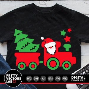 Christmas Train Svg, Santa Svg, Christmas Tree Svg Dxf Eps Png, Funny Christmas Cut Files, Kids Shirt Design, Holiday Svg, Silhouette Cricut