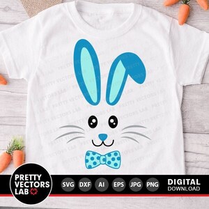 Hasen-Svg, Osterschnitt-Dateien, süßes Häschen-Svg Dxf Eps Png, Junge-Häschen-Clipart, Kinder-Monogramm-Svg, Baby, Hasenohren-Svg, Silhouette Cricut