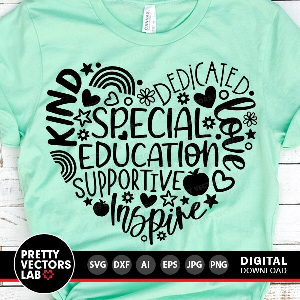 SPED Svg, SPED Teacher Cut Files, Special Education Svg Dxf Eps Png, Sped Team Clipart, Sped Squad Shirt Svg, Sublimation, Silhouette Cricut