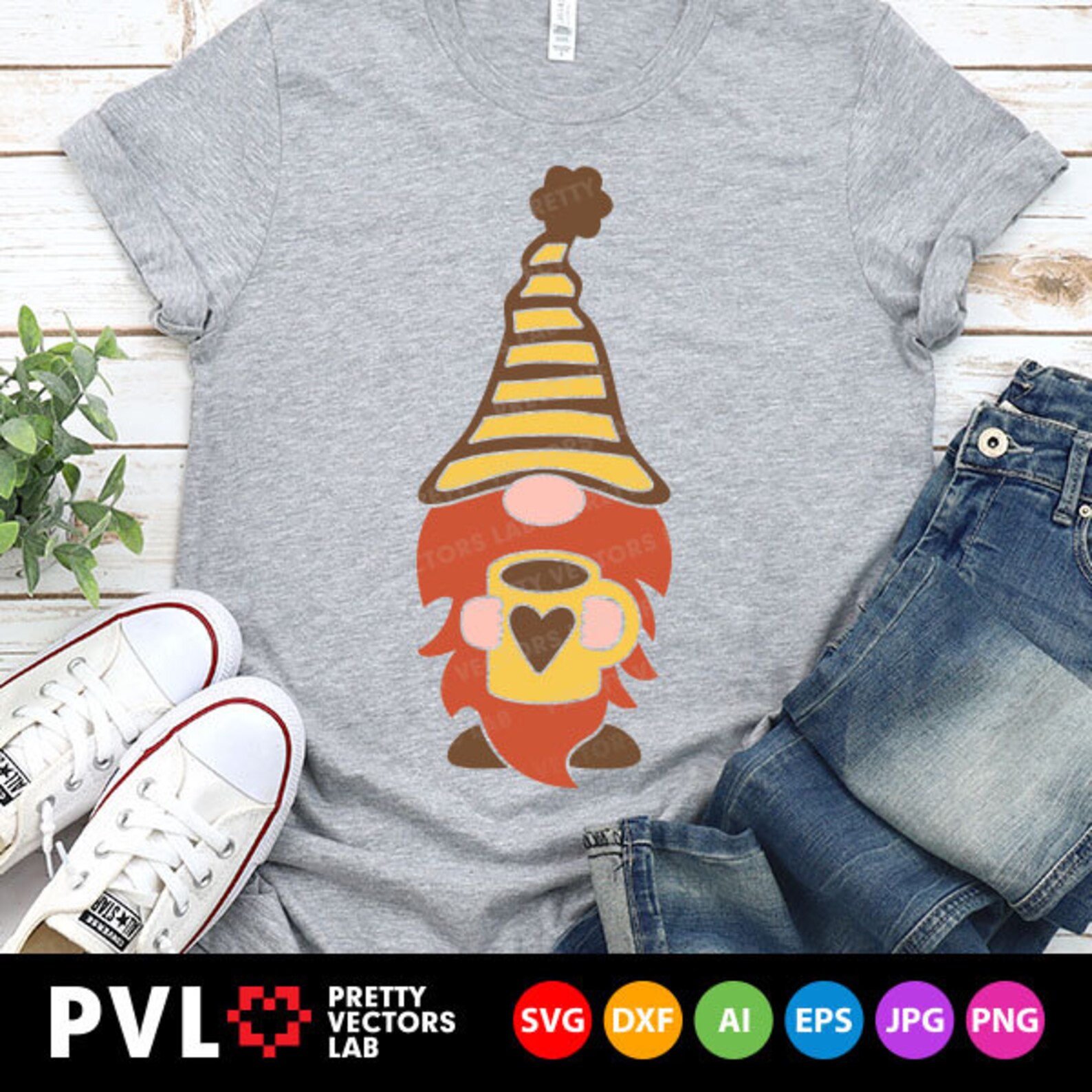 Download Gnome with Coffee Svg Coffee Gnome Cut File Coffee Lover ...