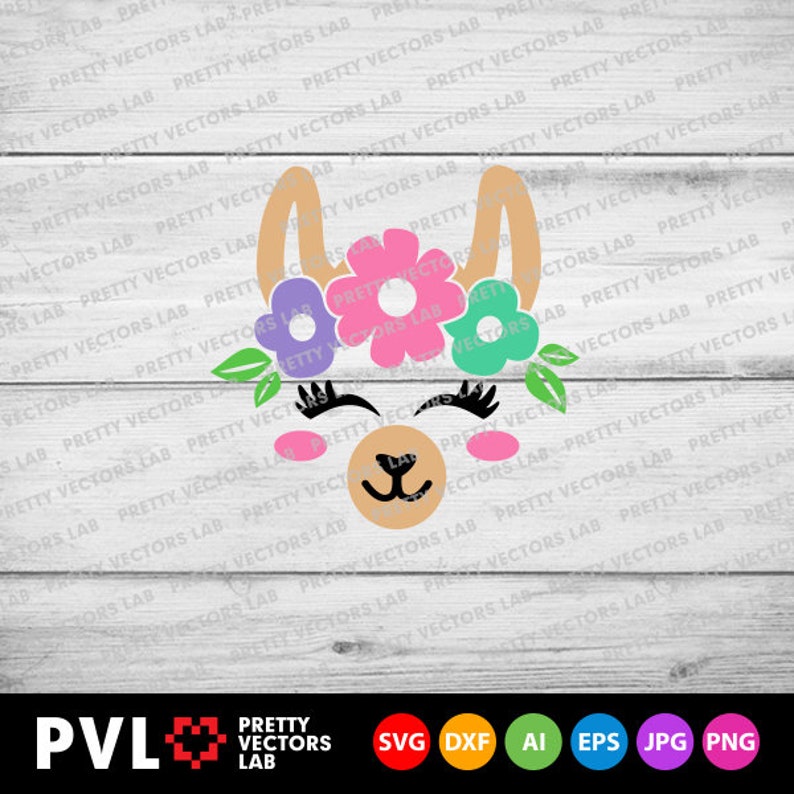 Download Llama Face Svg Girls Spring Svg Cute Easter Llama Svg Dxf ...