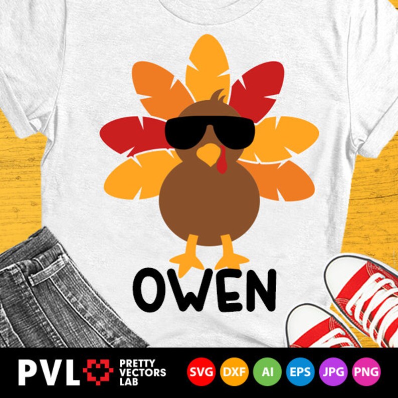 Download Cool Turquie Svg Boy Thanksgiving Svg Dxf Eps Png Cute Fall | Etsy