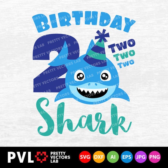 Download Shark 2nd Birthday Svg Boy Birthday Shark Svg Dxf Eps Boy ...