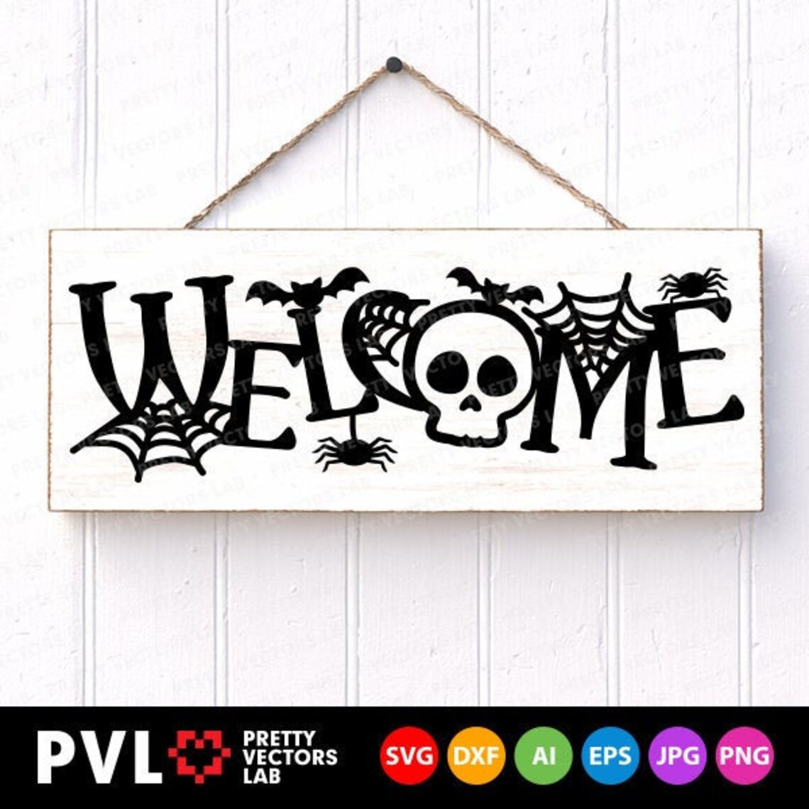 Welcome Svg Halloween Cut Files Halloween Sign Svg Dxf | Etsy
