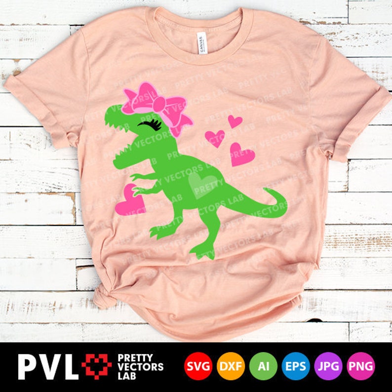 Download Girl Dinosaur Svg Cute Dinosaur with Bow Svg Girls ...