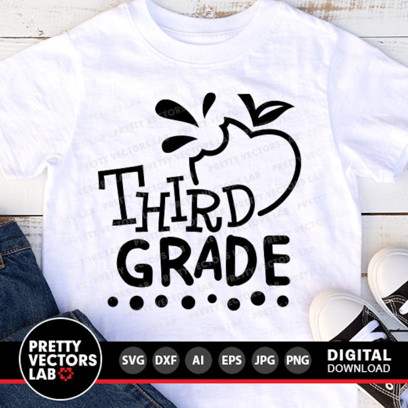 Third Grade Svg, Back to School Svg, 3rd Grade Svg Dxf Eps Png, Teacher ...