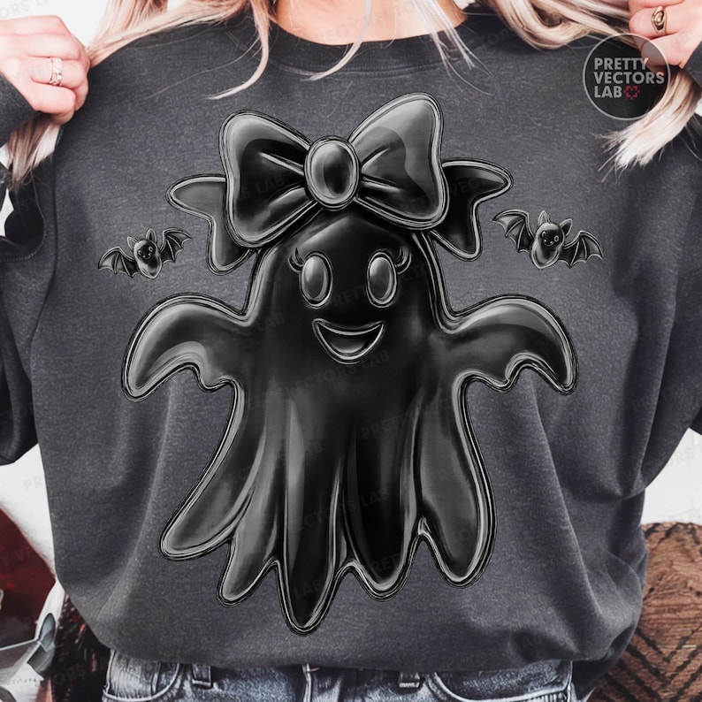 Halloween Ghost PNG, Preppy Coquette Ghost Png, Cute Boo Halloween Png ...