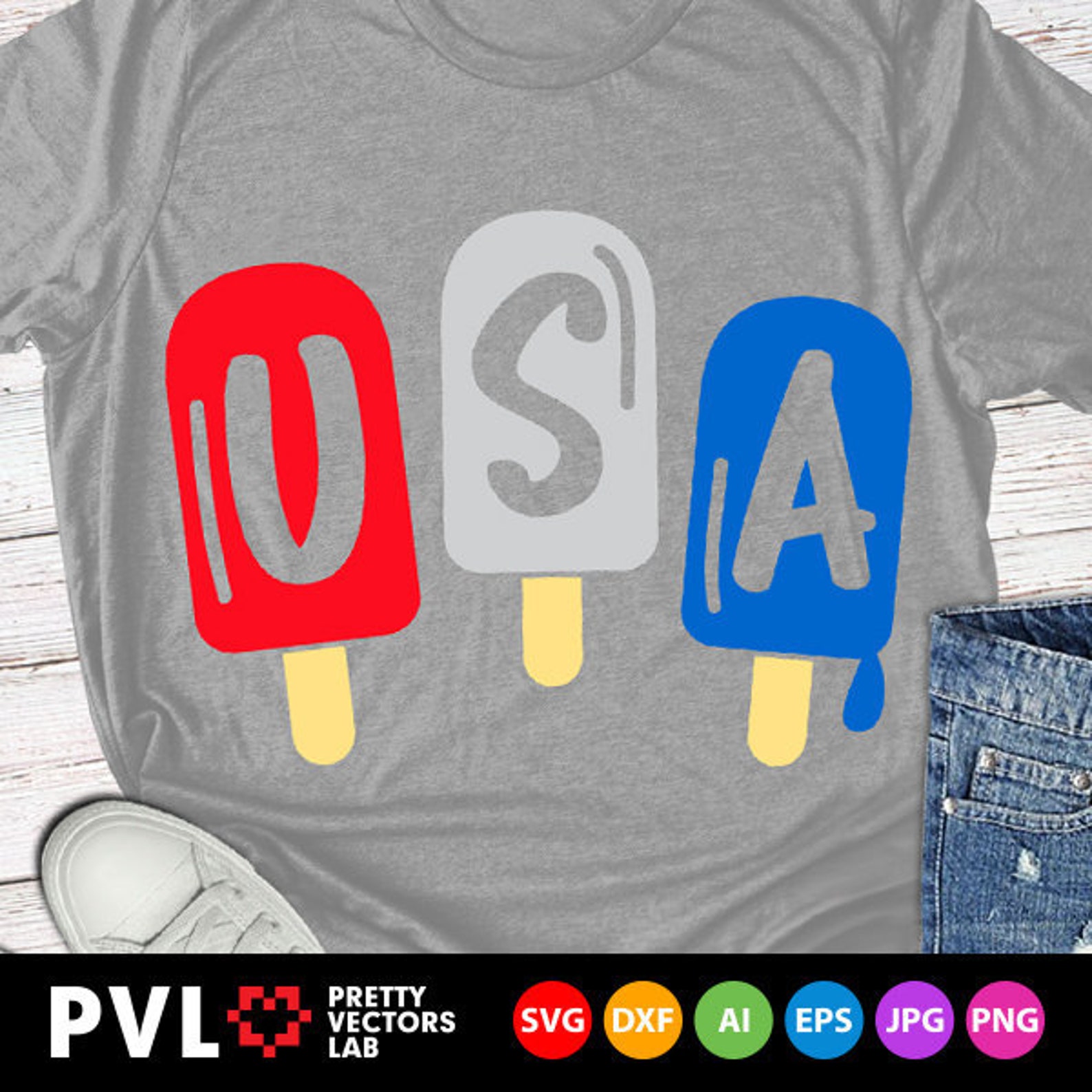 Download USA Popsicles Svg 4th of July Svg Patriotic Ice Cream Svg ...