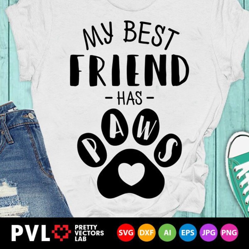 Download My Best Friend Has Paws Svg Dog Lover Svg Cat Lover Svg | Etsy