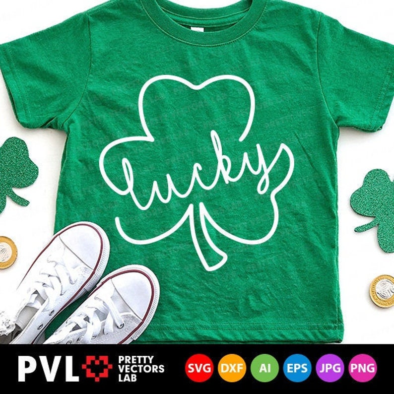 Lucky Shamrock Svg St. Patrick's Day Cut File Clover | Etsy