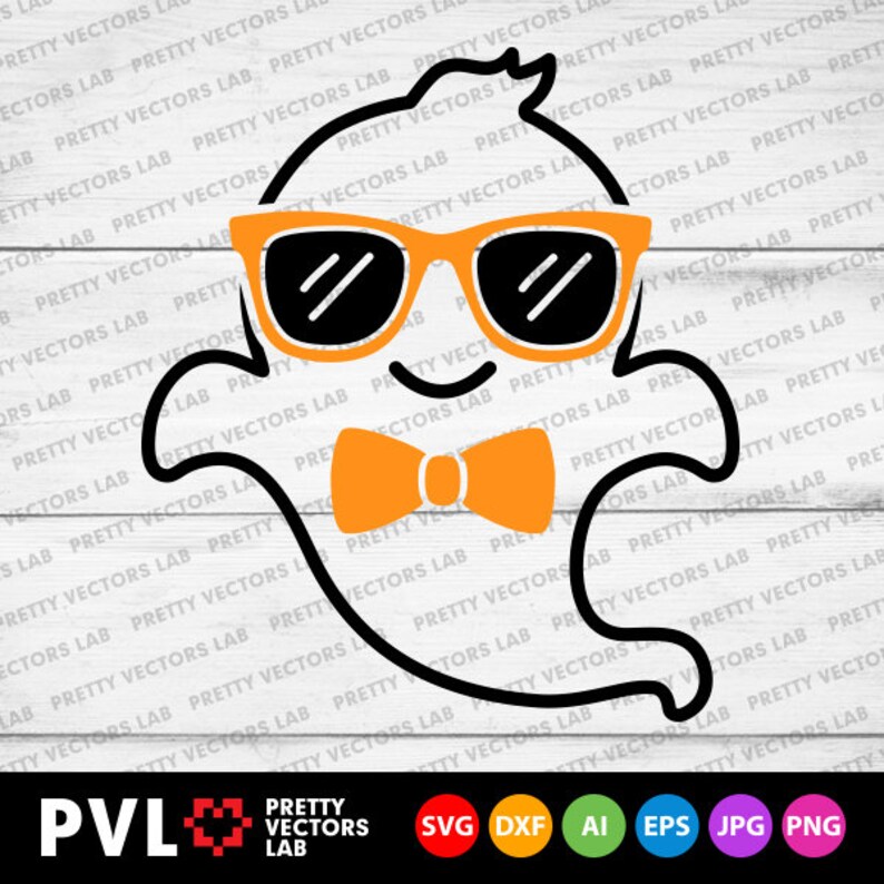 Download Boy Ghost Svg Halloween Svg Ghost with Sunglasses Svg Dxf | Etsy