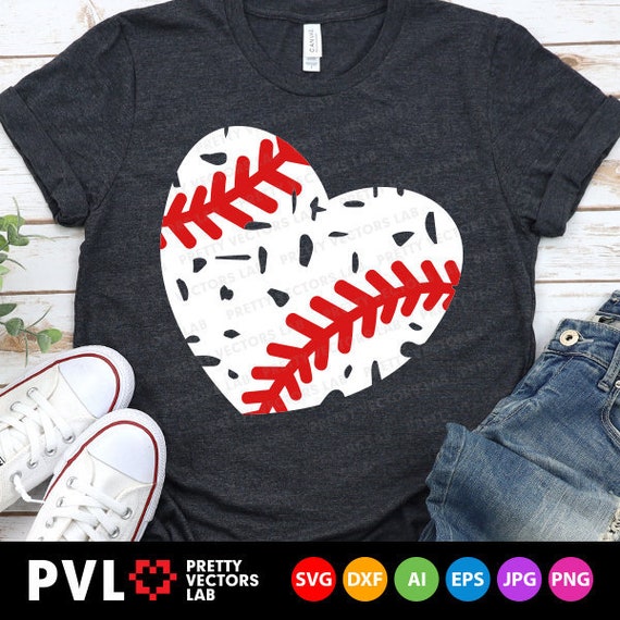 Baseball Mom Love Baseball Heart Red And White T-Shirt Baseball Mom Love Baseball Heart Red And White T-Shirt