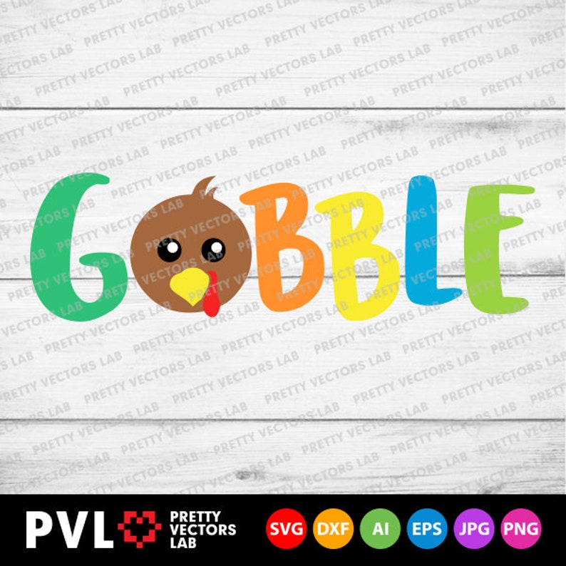 Download Gobble Svg Boys Thanksgiving Turkey Face Svg Dxf Eps Png | Etsy