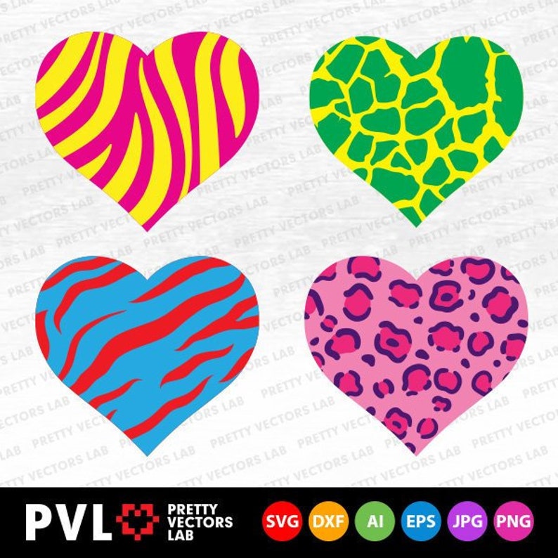 Valentines Day Svg Love Svg Monogram Svg Pop Colorful Etsy