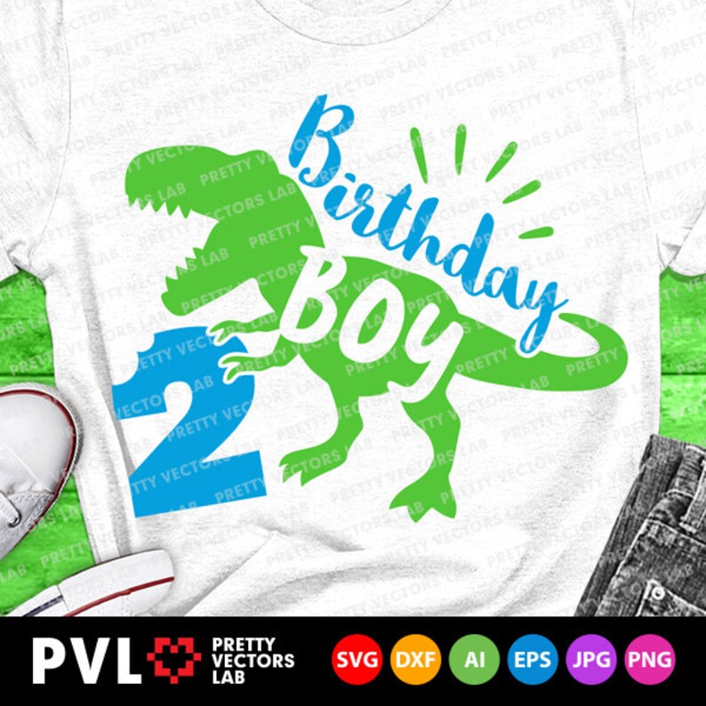 Download Dinosaur Birthday Boy Svg Two Rex Svg 2nd Birthday Svg Dxf ...