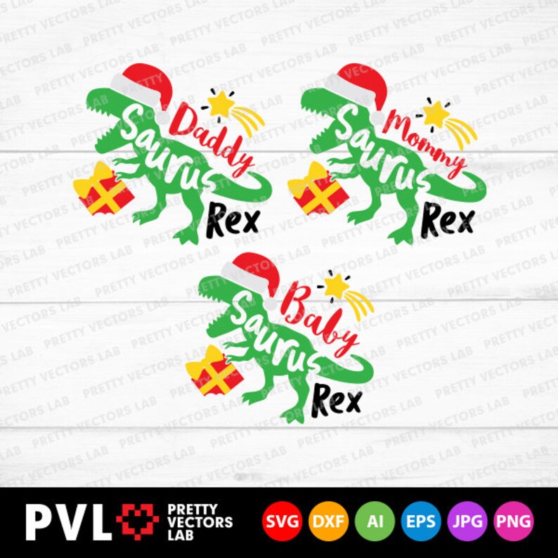Download Christmas Dinosaurs Svg Daddy Mommy Baby Saurus Svg Dxf ...