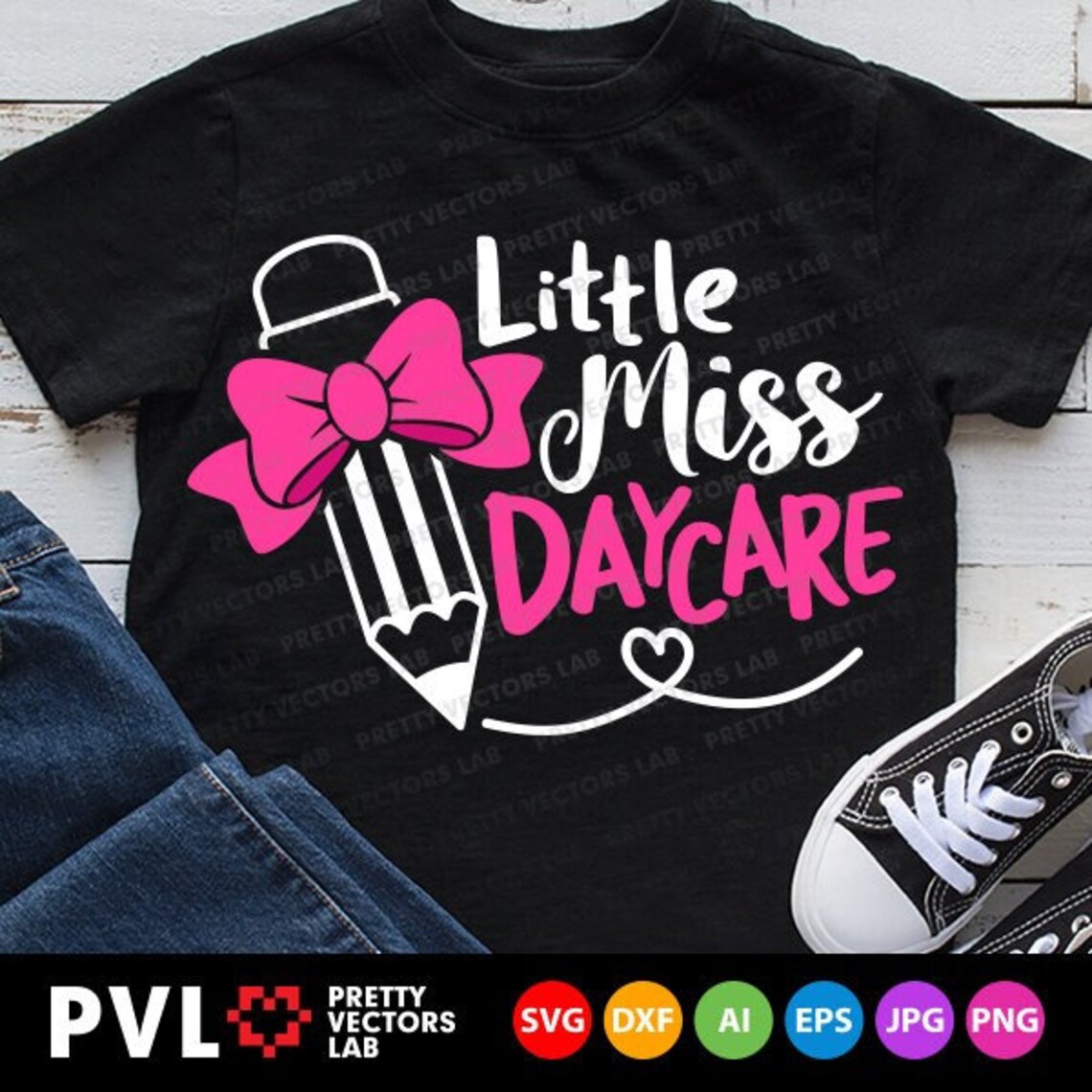 Little Miss Daycare Svg Back To School Svg First Day of Etsy
