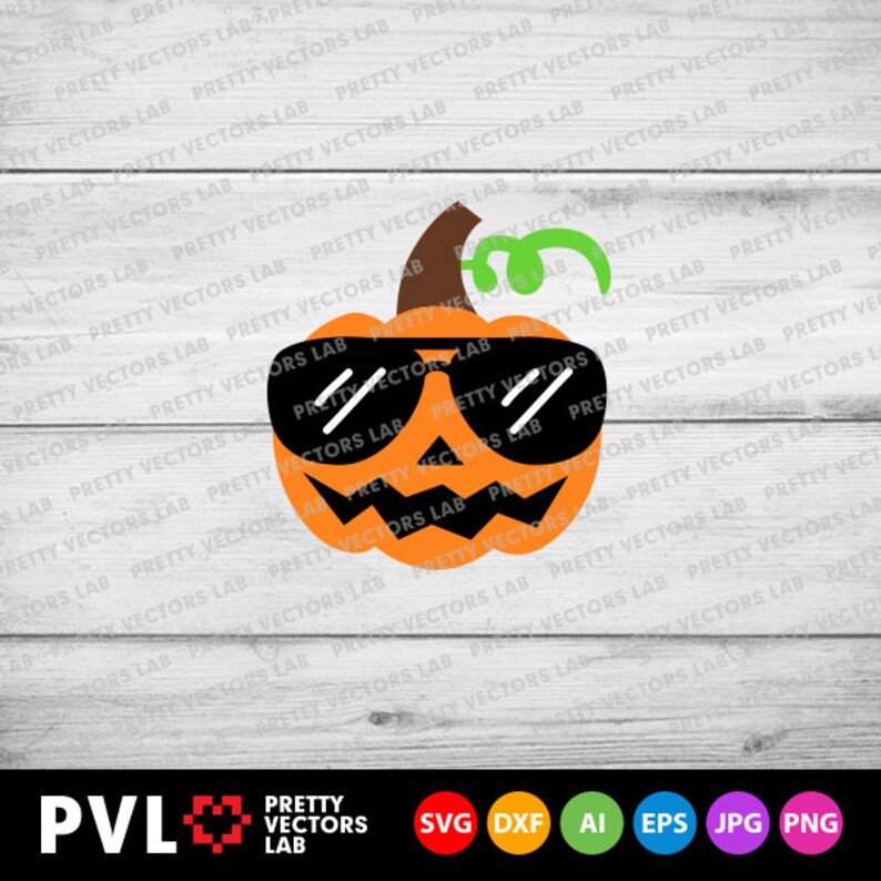 Download Cool Pumpkin Svg Halloween Svg Boy Pumpkin with Sunglasses | Etsy