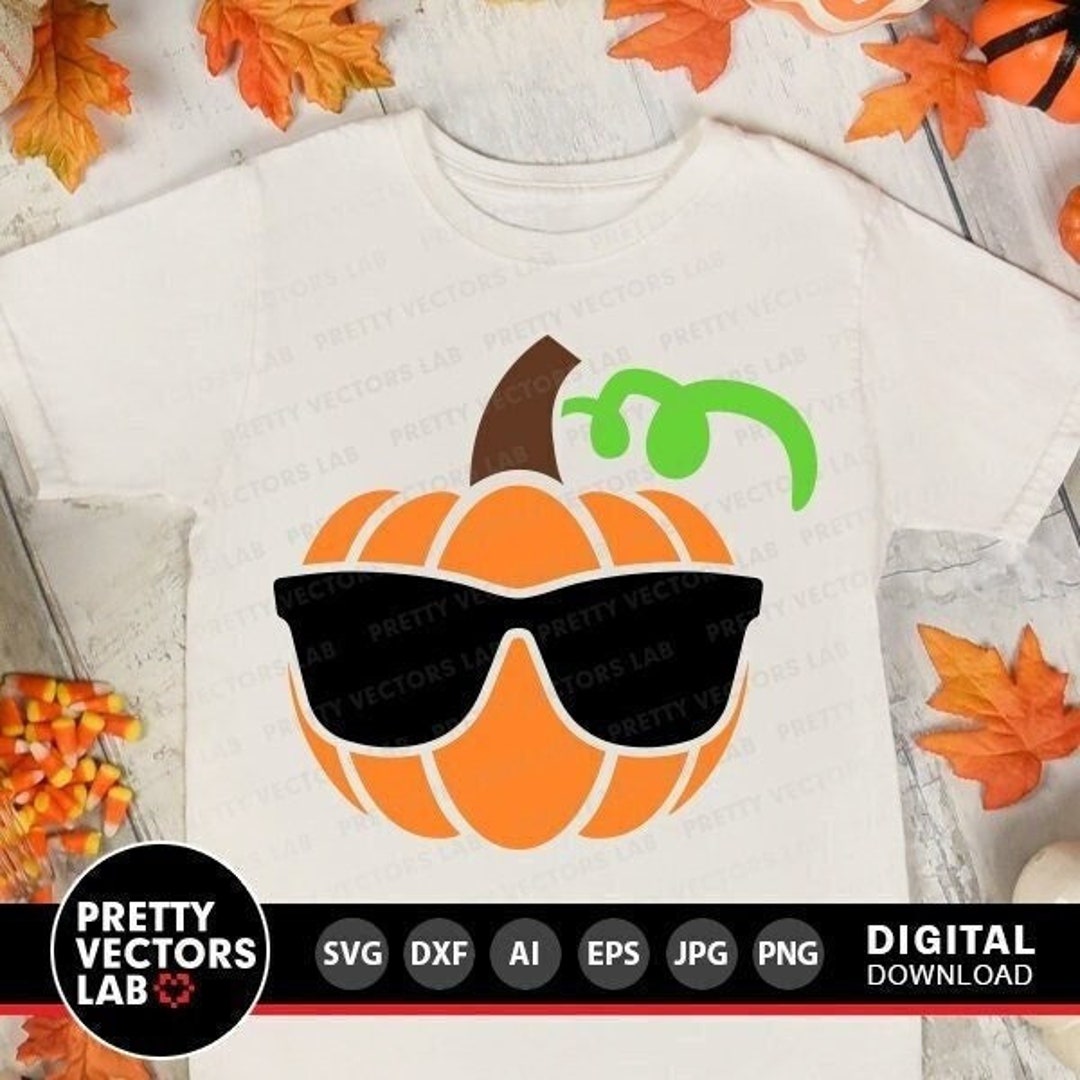 Cool Pumpkin Svg Halloween Svg Boy Pumpkin Svg Dxf Eps - Etsy