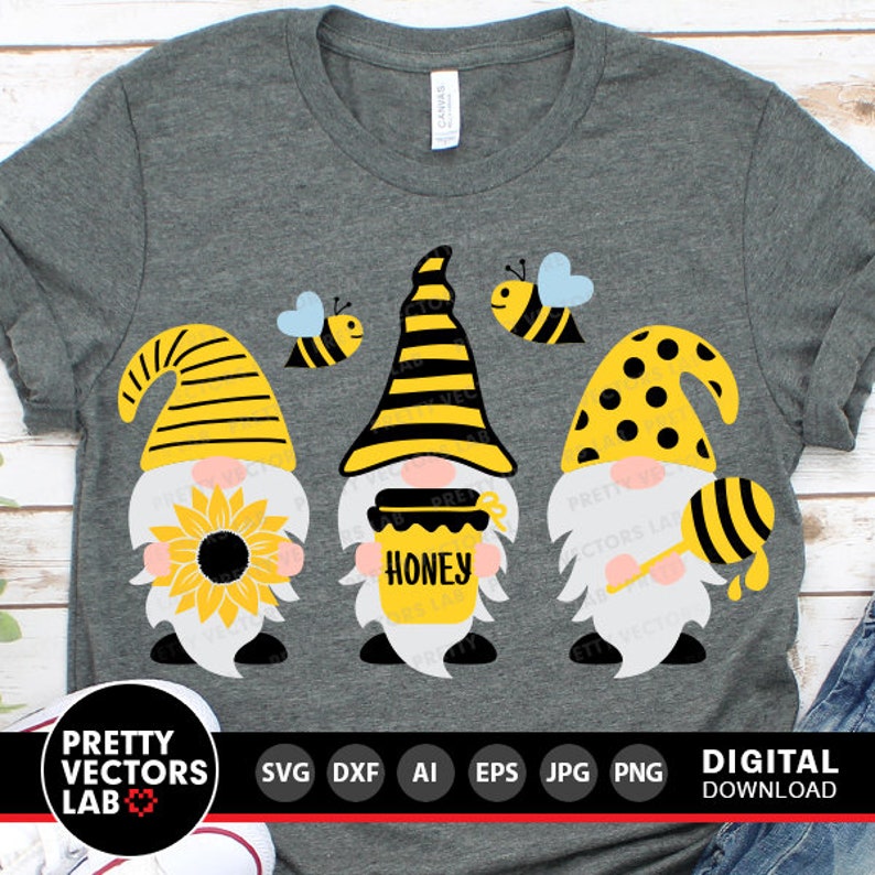Bee Gnome Svg, Spring Gnomes Cut Files, Summer Gnomes Svg, Dxf, Eps ...