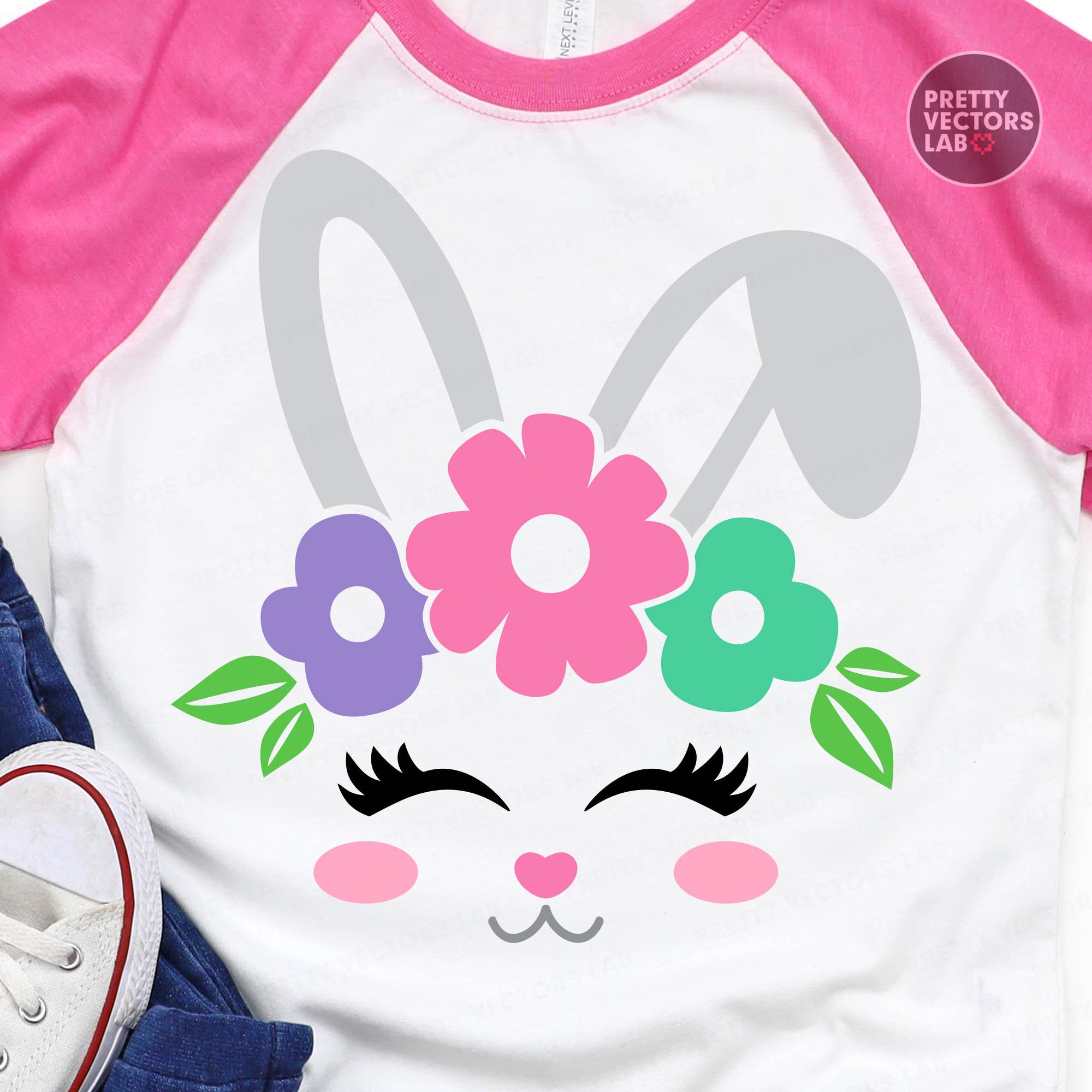 Easter Bunny PNG SVG, Girl Bunny Face Svg Png, Happy Easter Clipart ...