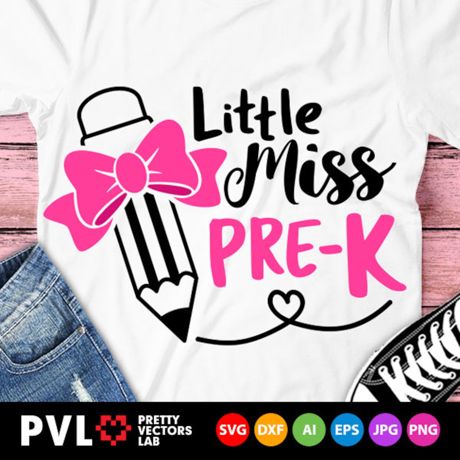 Little Miss Pre-k Svg Back to School Svg Preschool Svg - Etsy