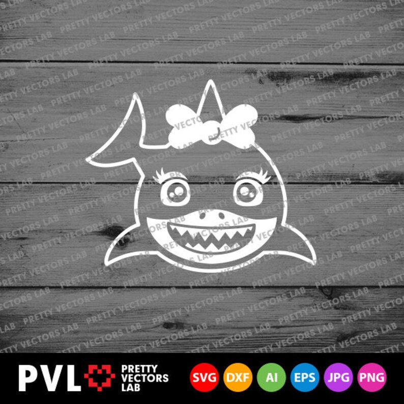 Download Shark Svg Girl Shark Svg Cute Shark with Bow Svg Dxf Eps ...