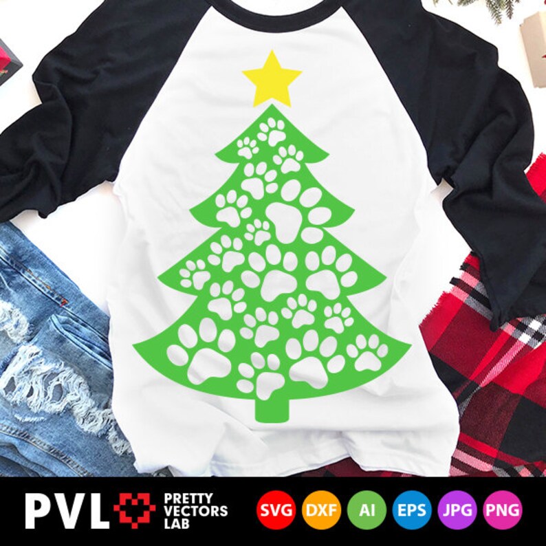 Free Free Paw Print Christmas Tree Svg 820 SVG PNG EPS DXF File