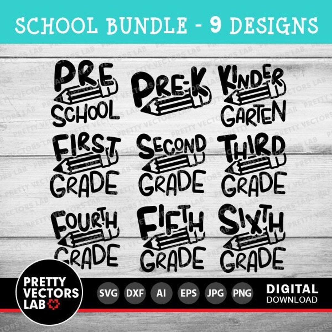 School Svg Bundle, Back to School Svg, Teacher Svg Dxf Eps Png, Kids ...