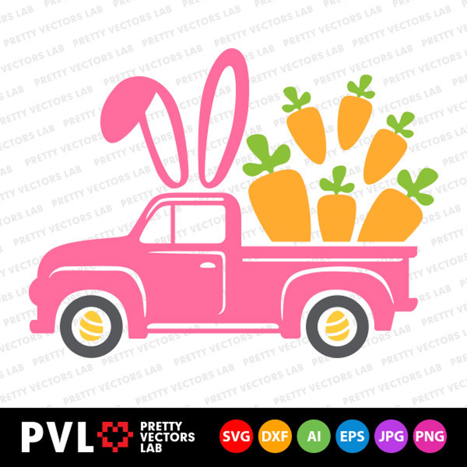 Easter Truck Svg Easter Svg Carrot Truck Svg Dxf Png Girl | Etsy