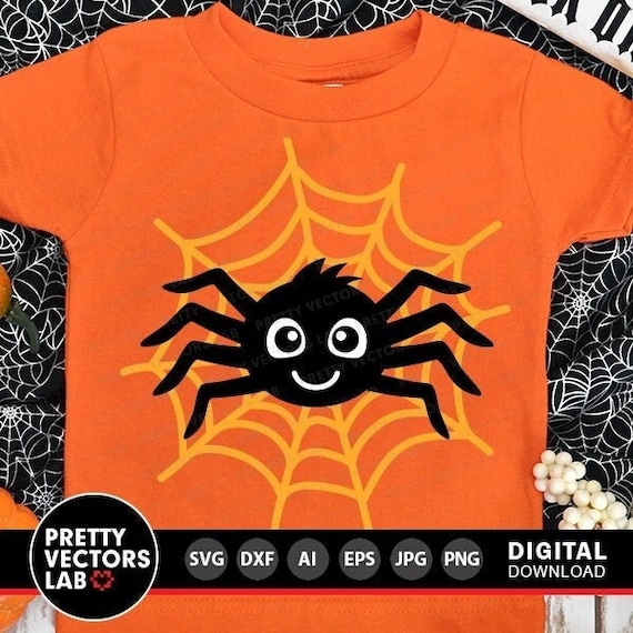 Boy Spider Svg Halloween Cut Files Cute Spider Svg Dxf Eps - Etsy