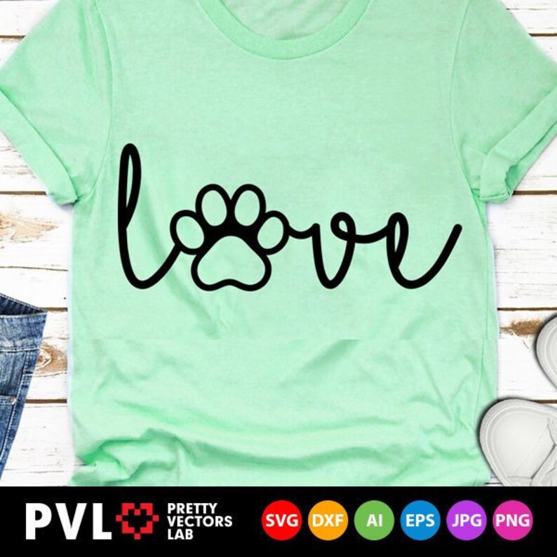 Download Love Paw Print Svg Dog Mom Svg Dogs Lover Svg Pet Mama Svg Etsy