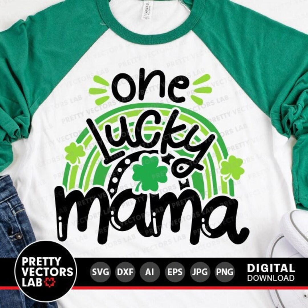 Free One Lucky Mama SVG Shamrock - Ruffles and Rain Boots