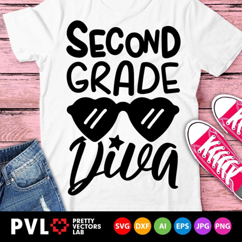 Download Second Grade Diva Svg Back To School Svg 2nd Grade Shirt | Etsy
