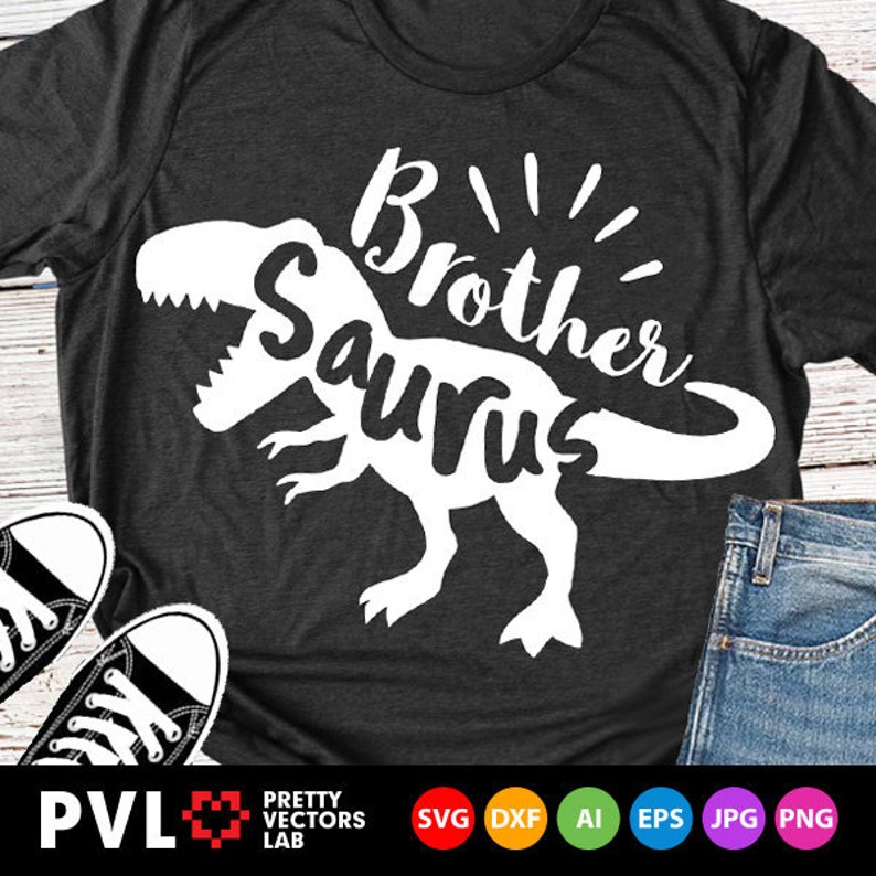 Download Brother Saurus Svg T-Rex Dinosaur Svg Birthday Svg Dxf | Etsy